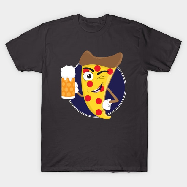 Pizza & Beer T-Shirt by ArtsofAll
